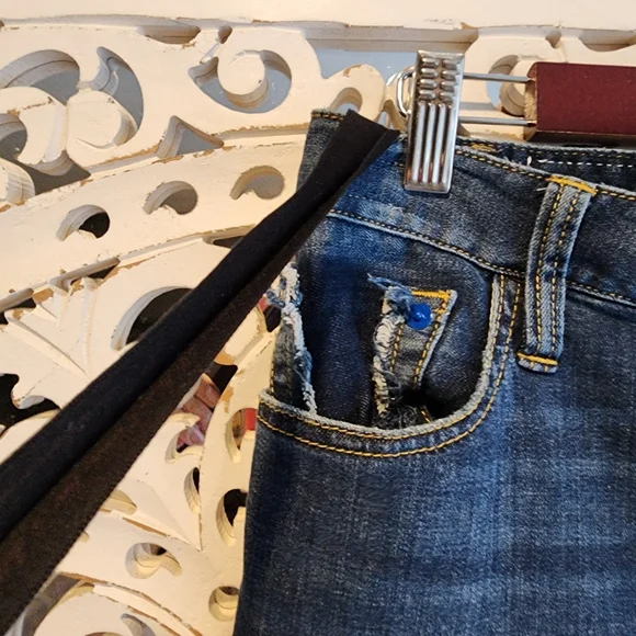 MAURIZIO MASSIMINO DARK WASH, MADE IN ITALY SIZE EU 42 STRAIGHT LEG - Picture 9 of 16